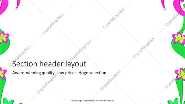 Section Header presentation slide layout