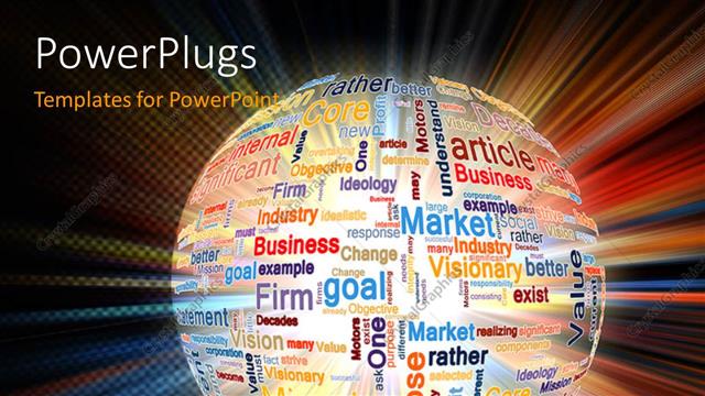  Presentation with explosion - A colorful globe with a colorful background