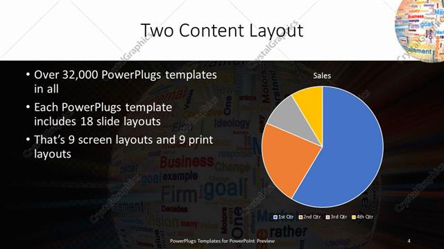 Two Content presentation slide layout