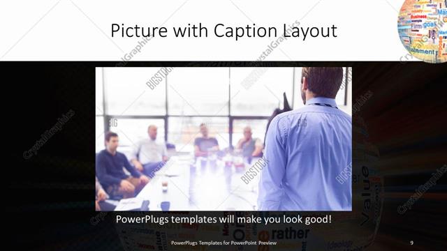 Picture with Caption presentation slide layout