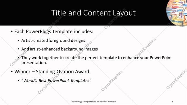 Title and Content presentation slide layout