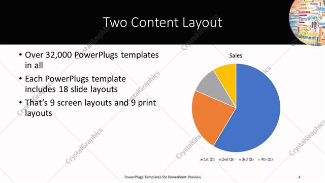Two Content presentation slide layout