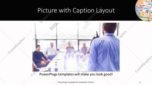 Picture with Caption presentation slide layout
