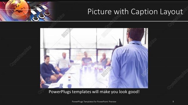 Picture with Caption presentation slide layout