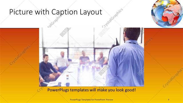 Picture with Caption presentation slide layout