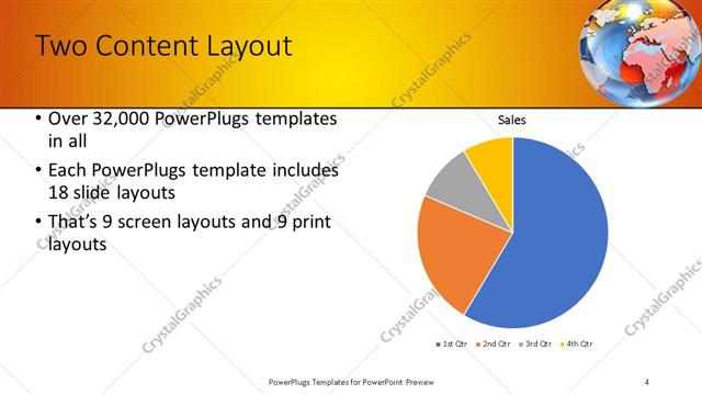 Two Content presentation slide layout