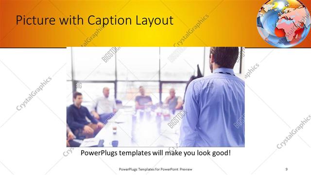 Picture with Caption presentation slide layout