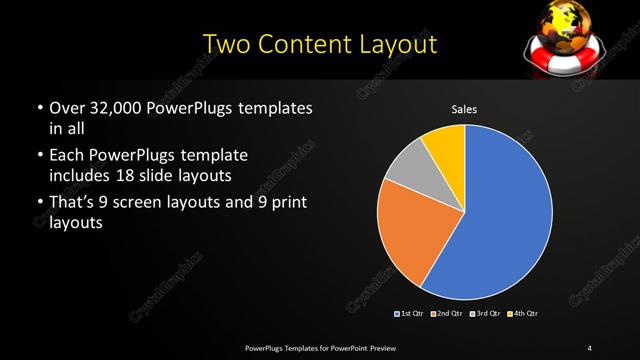 Two Content presentation slide layout