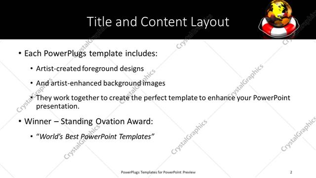 Title and Content presentation slide layout