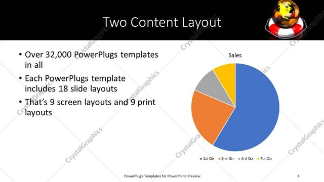Two Content presentation slide layout