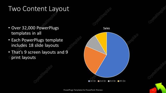 Two Content presentation slide layout