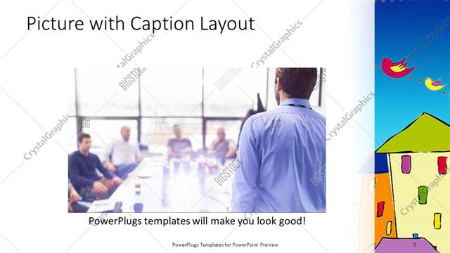 Picture with Caption presentation slide layout