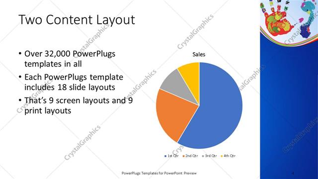 Two Content presentation slide layout