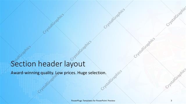 Section Header presentation slide layout