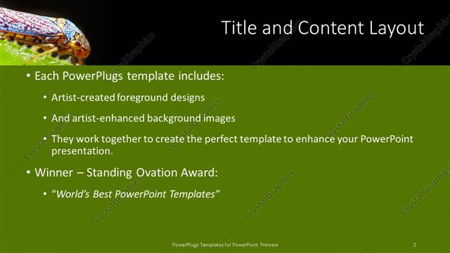 Title and Content presentation slide layout