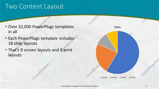 Two Content presentation slide layout