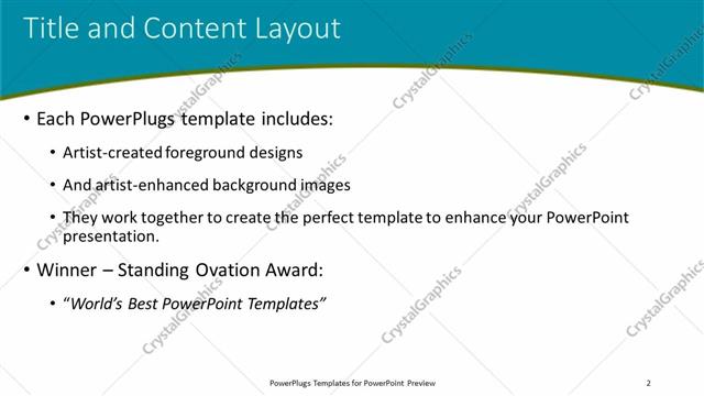 Title and Content presentation slide layout