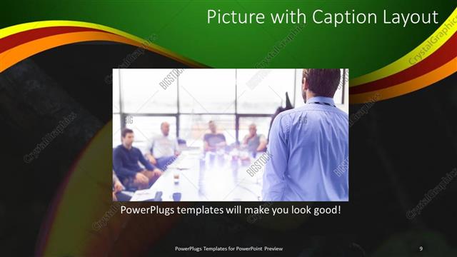 Picture with Caption presentation slide layout