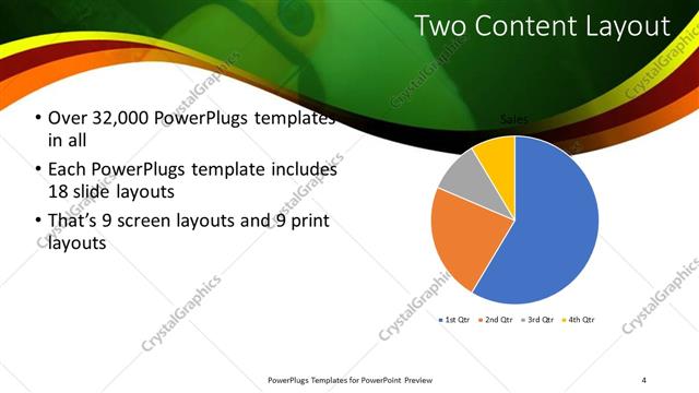 Two Content presentation slide layout