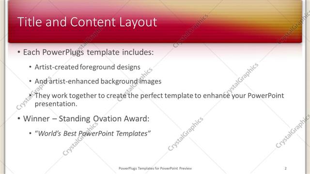 Title and Content presentation slide layout