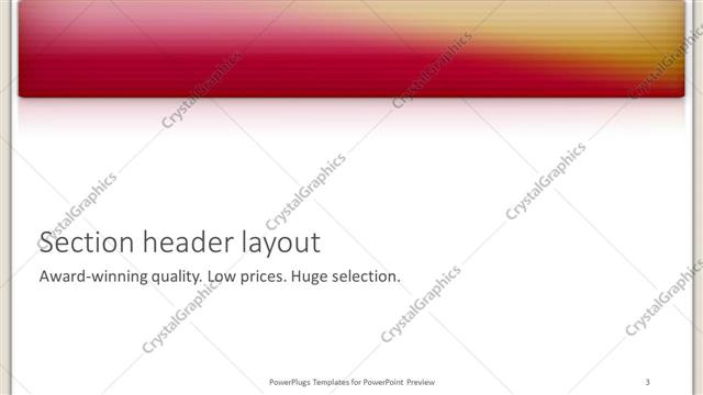 Section Header presentation slide layout