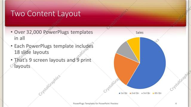 Two Content presentation slide layout