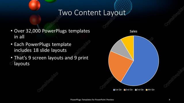 Two Content presentation slide layout