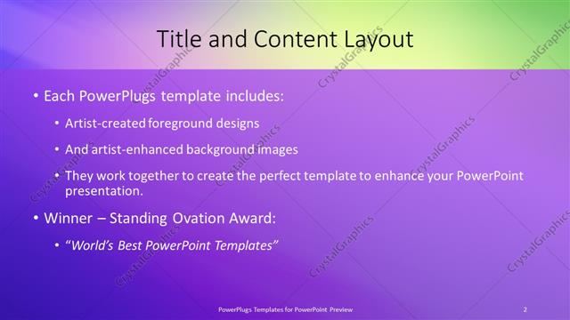 Title and Content presentation slide layout