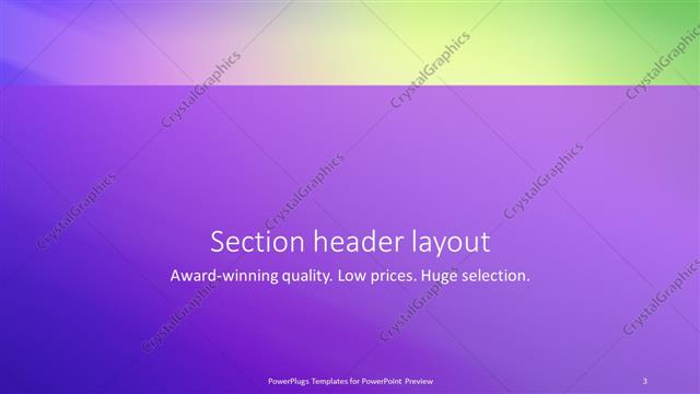 Section Header presentation slide layout
