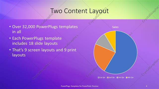Two Content presentation slide layout
