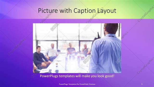 Picture with Caption presentation slide layout