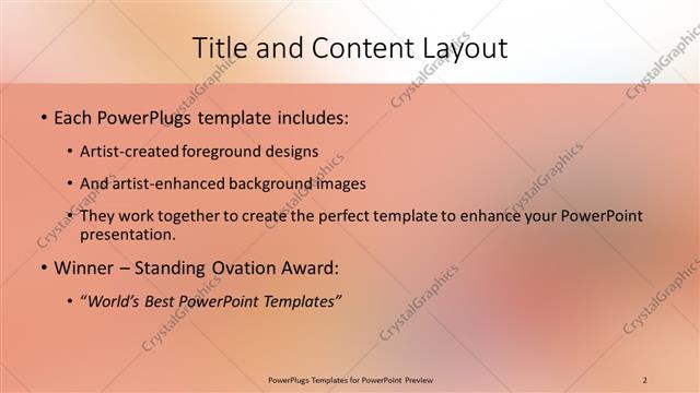 Title and Content presentation slide layout