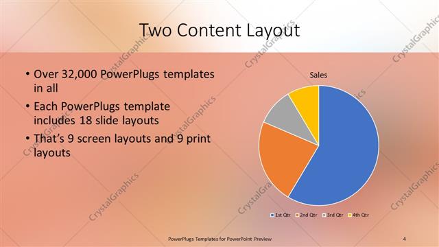Two Content presentation slide layout