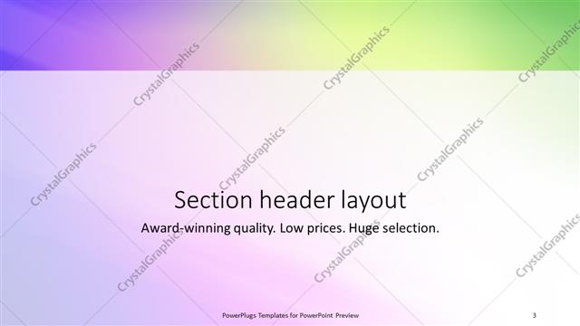 Section Header presentation slide layout
