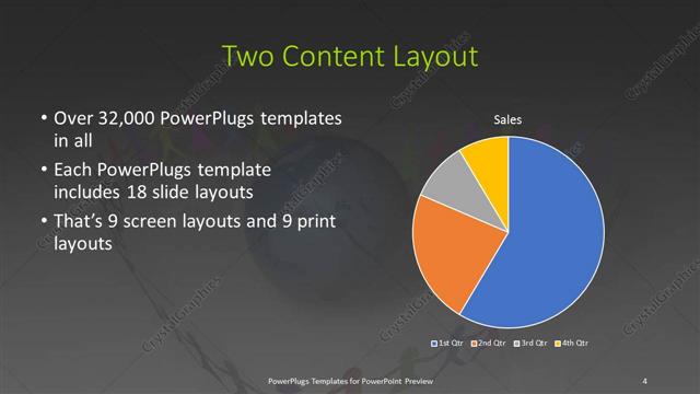 Two Content presentation slide layout