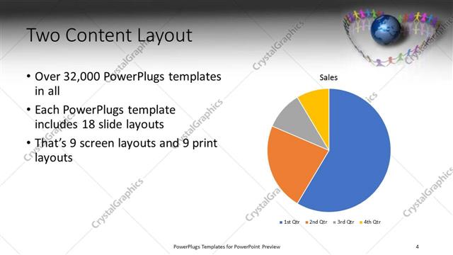 Two Content presentation slide layout
