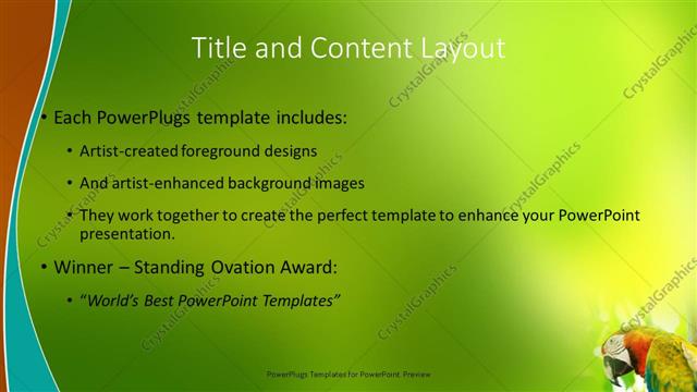 Title and Content presentation slide layout
