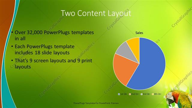 Two Content presentation slide layout