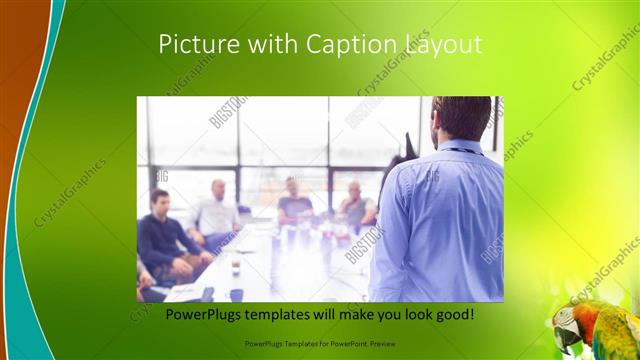 Picture with Caption presentation slide layout
