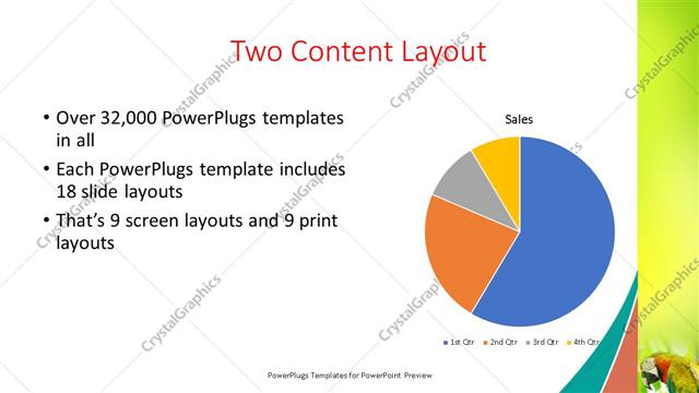 Two Content presentation slide layout