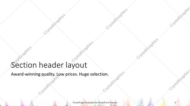 Section Header presentation slide layout
