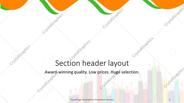 Section Header presentation slide layout