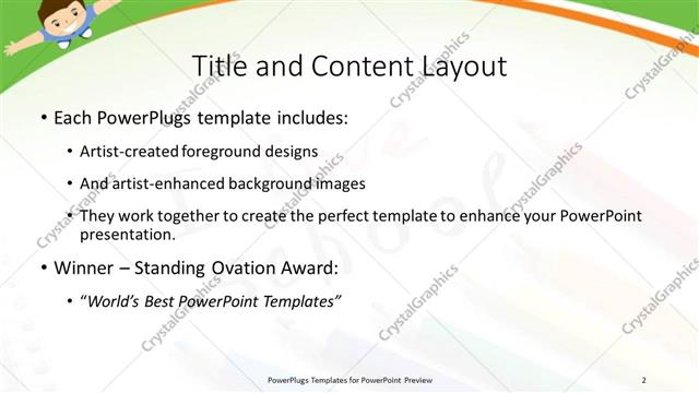 Title and Content presentation slide layout