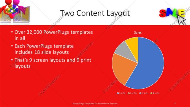 Two Content presentation slide layout