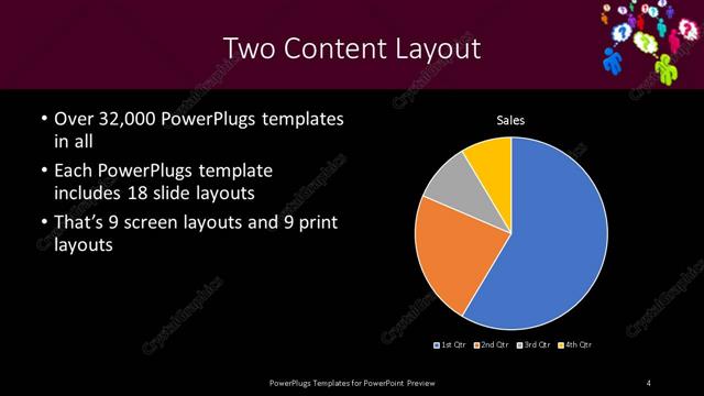 Two Content presentation slide layout