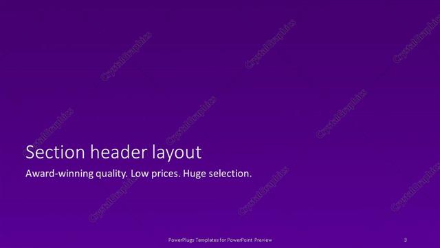 Section Header presentation slide layout