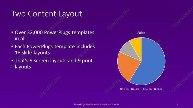Two Content presentation slide layout