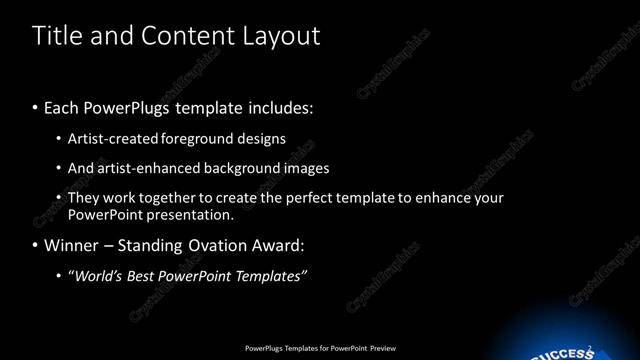 Title and Content presentation slide layout