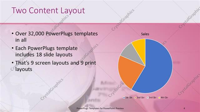 Two Content presentation slide layout