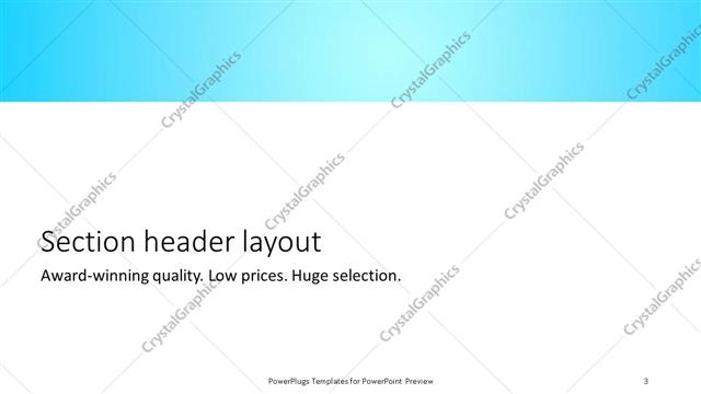 Section Header presentation slide layout